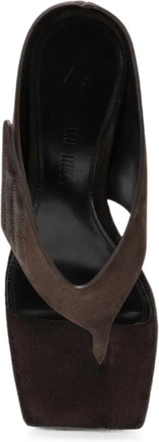 The Attico Cheope suède sandalen met sleehak Bruin - Foto 4