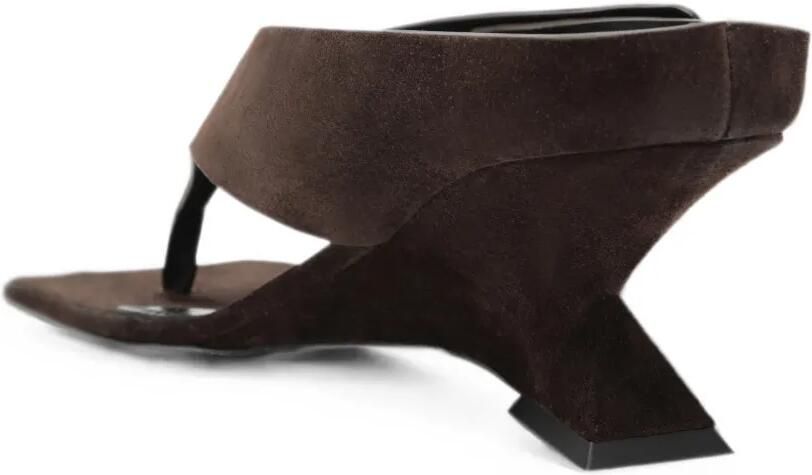 The Attico Cheope suède sandalen met sleehak Bruin - Foto 3