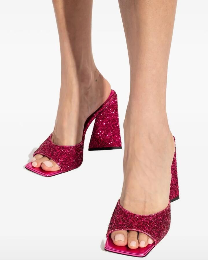The Attico Devon muiltjes met glitter Roze - Foto 3