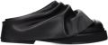 The Attico draped leather mules Zwart - Zwart