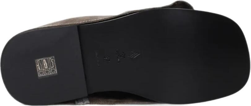 The Attico draped suede mules Bruin - Foto 5