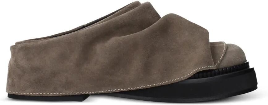 The Attico draped suede mules Bruin - Foto 3