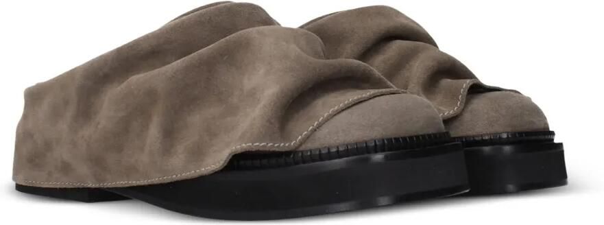 The Attico draped suede mules Bruin - Foto 4