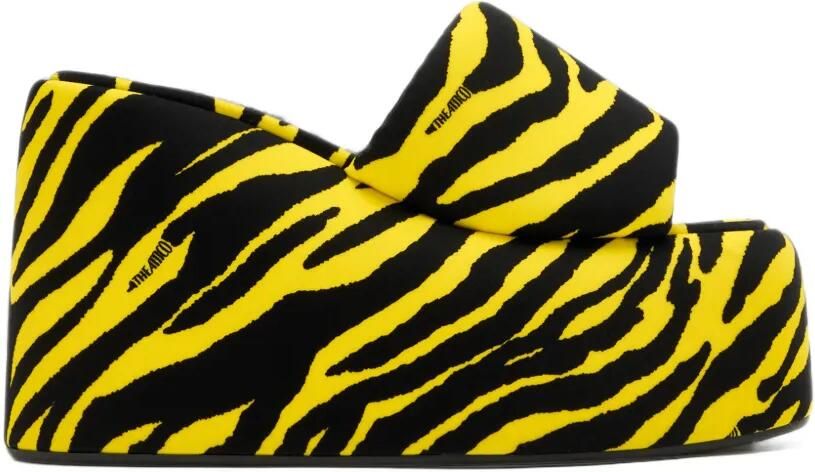 The Attico flatform ''Mochi'' black and yellow sandals Geel - Foto 2