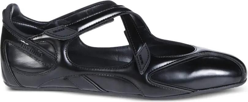 The Attico "Floor 01" ballerina's Zwart