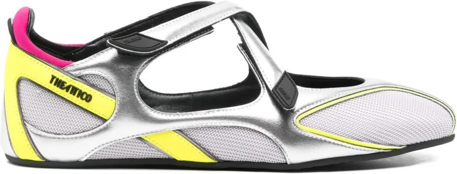 The Attico Floor 01 holografische ballerina's Zilver