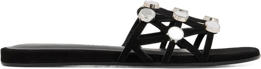 The Attico Grid ballerina's met studs Zwart