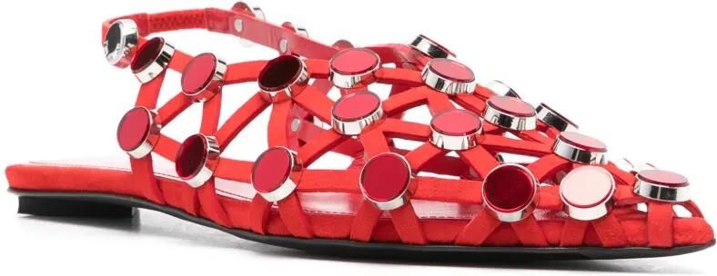 The Attico Grid ballerina's Rood - Foto 1