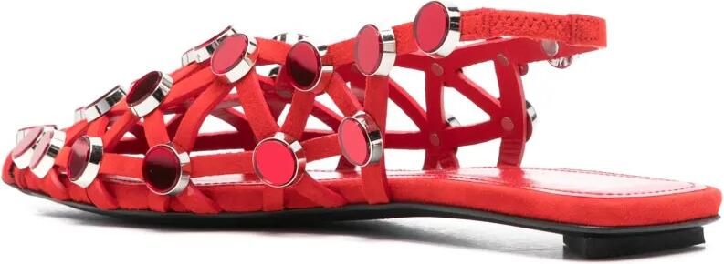 The Attico Grid ballerina's Rood - Foto 3