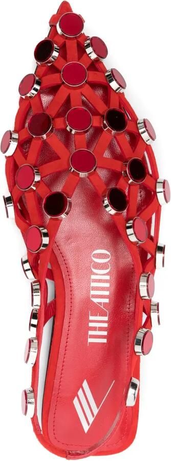 The Attico Grid ballerina's Rood - Foto 2