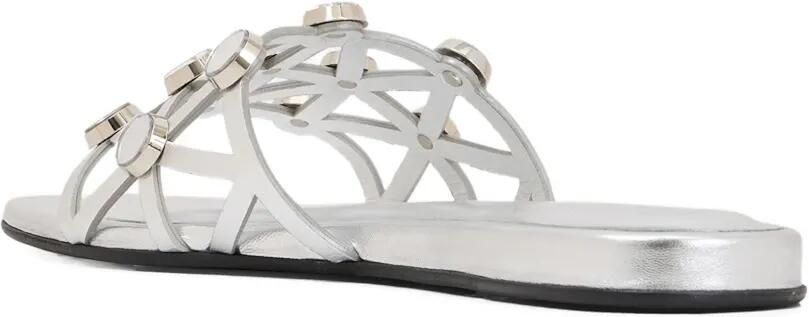 The Attico Grid sandalen verfraaid met studs Zilver - Foto 3