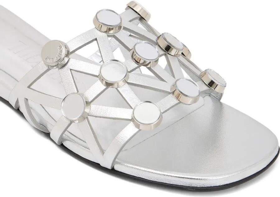 The Attico Grid sandalen verfraaid met studs Zilver - Foto 2