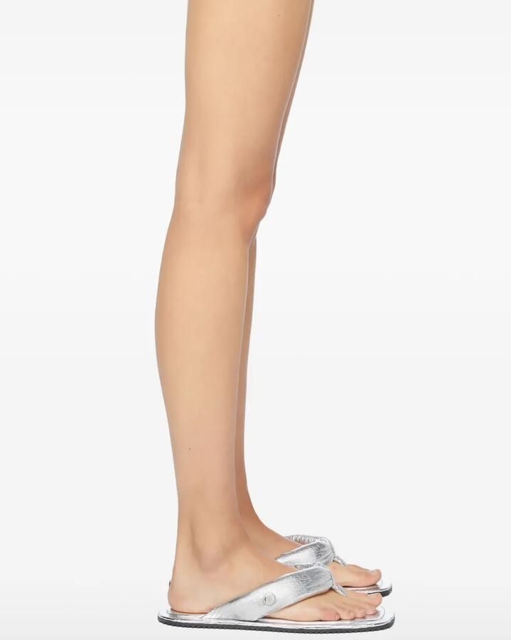 The Attico Indie gewatteerde slippers Zilver