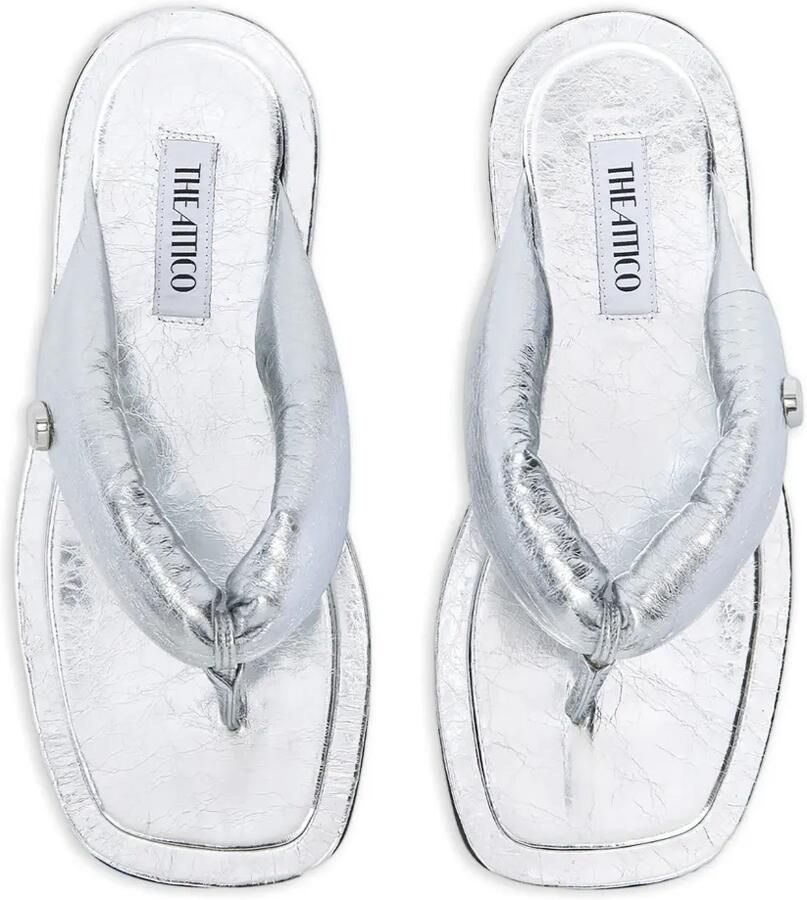 The Attico Indie gewatteerde slippers Zilver - Foto 2