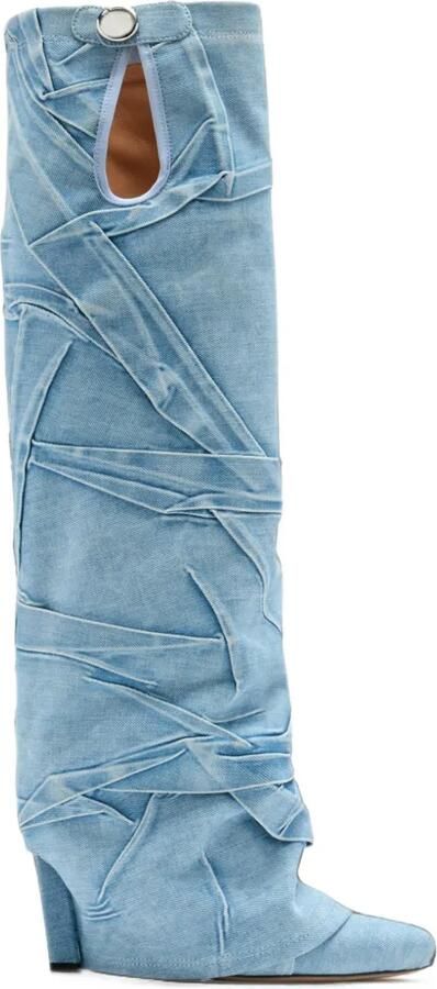 The Attico Leon denim laarzen Blauw