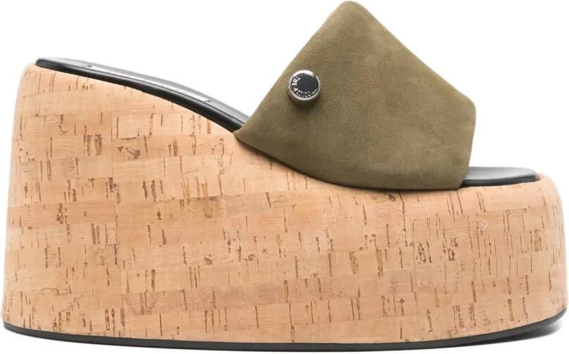 The Attico Mochi sandalen met plateauzool Groen