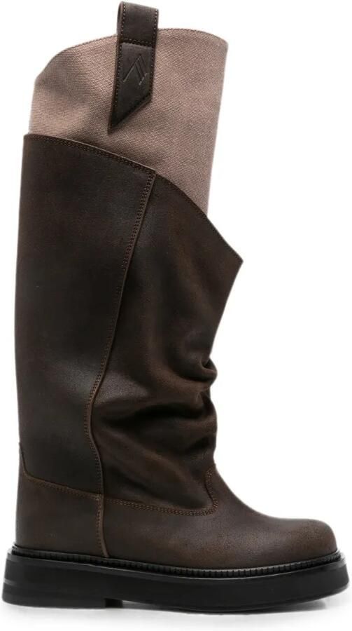 The Attico New Robin Passeggiata soepelvallende combat boots Bruin