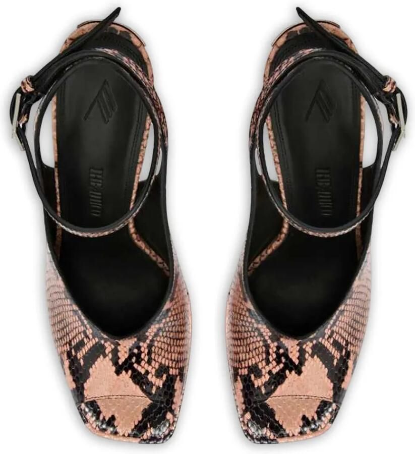 The Attico Ornella leren pumps met python-print en hak Roze - Foto 2