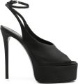 The Attico Ornella sandalen met plateau Zwart - Zwart