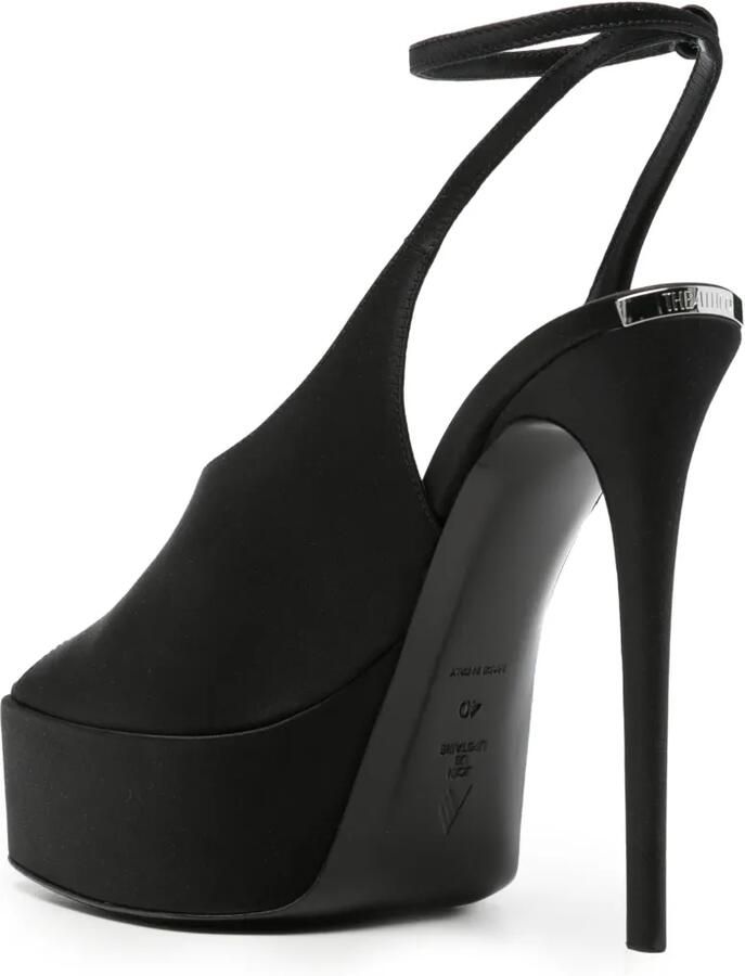 The Attico Ornella sandalen met plateau Zwart - Foto 3
