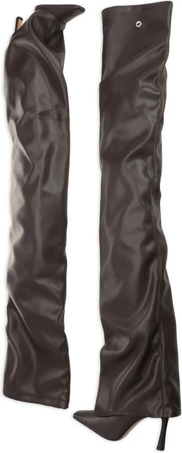 The Attico Overknee laarzen Bruin