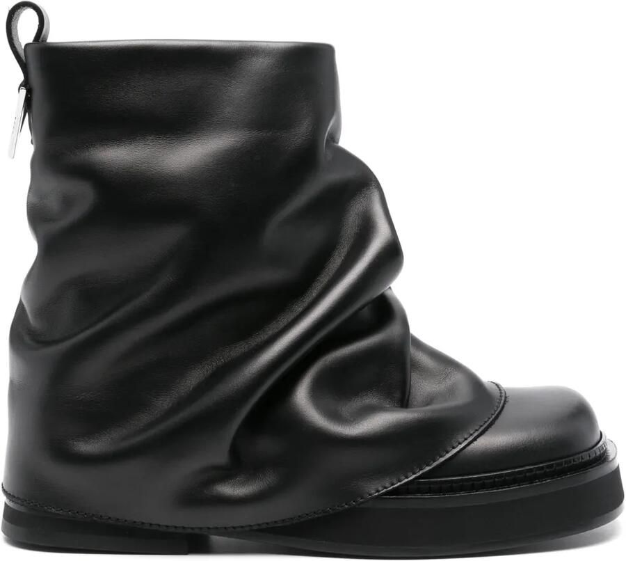 The Attico Robin gelaagde mini-combat boots Zwart