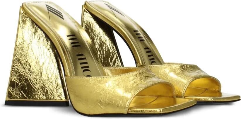 The Attico Sandalen met metallic afwerking en sculpturale hak Goud - Foto 5