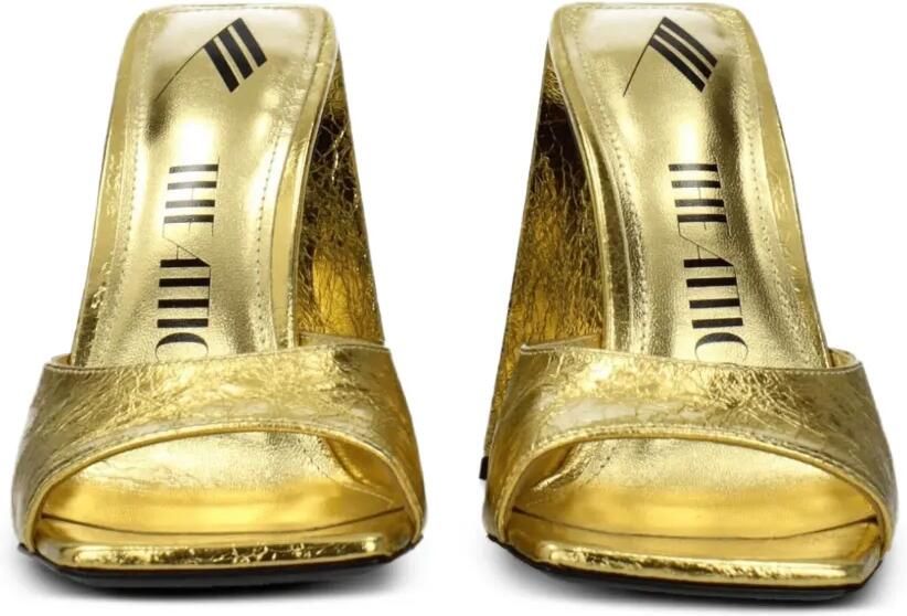 The Attico Sandalen met metallic afwerking en sculpturale hak Goud - Foto 2