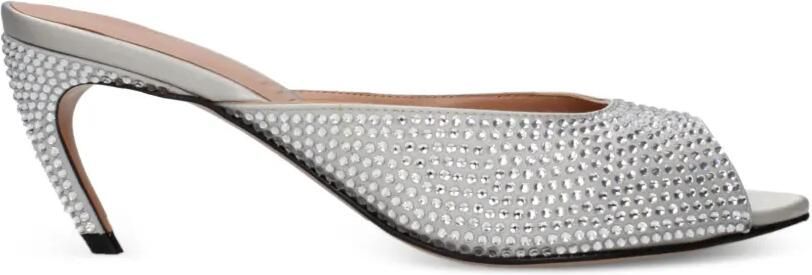 The Attico Sandalen verfraaid met kristallen Zilver