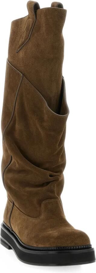 The Attico Suede overknee laarzen Bruin - Foto 3