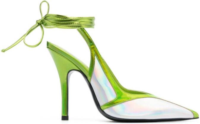 The Attico Venus leren pumps Groen