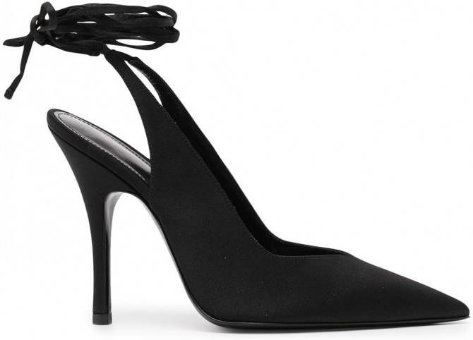 The Attico Venus slingback muiltjes Zwart