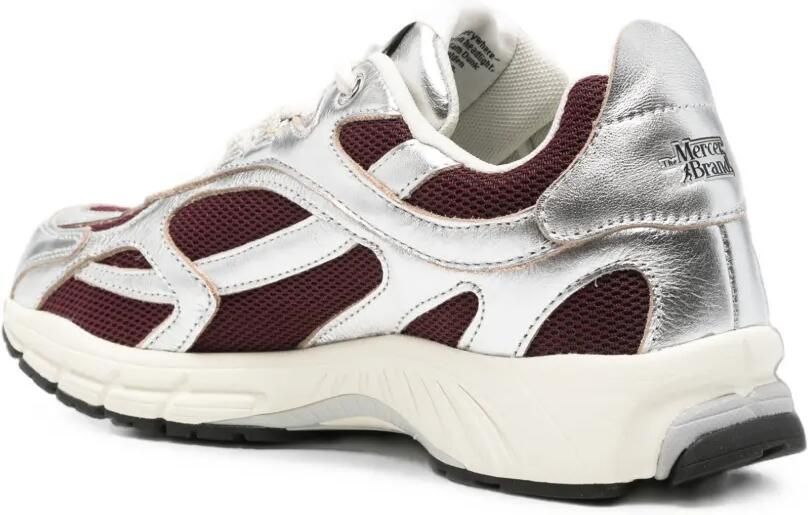 The Mercer Brand Re-Run metallic leren sneakers Zilver - Foto 3