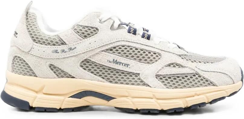 The Mercer Brand The Re-Run sneakers met mesh vlakken Grijs