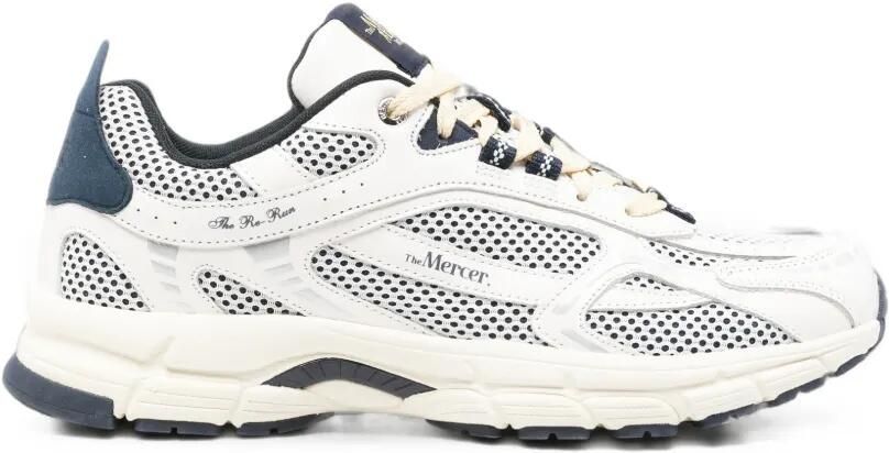 The Mercer Brand The Re-Run sneakers met mesh vlakken Wit