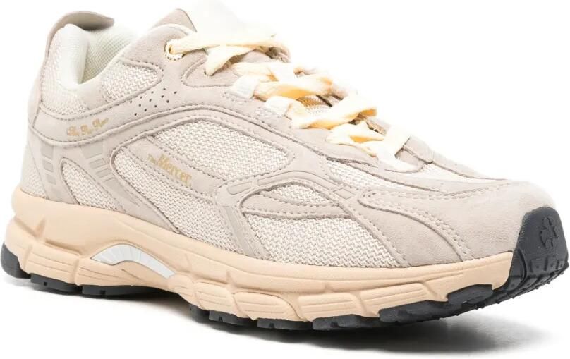 The Mercer Brand The Re-Run sneakers met vlakken en mesh Beige - Foto 2