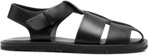 The Row Cage leren sandalen Zwart