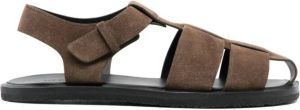 The Row Fisherman suède sandalen Bruin