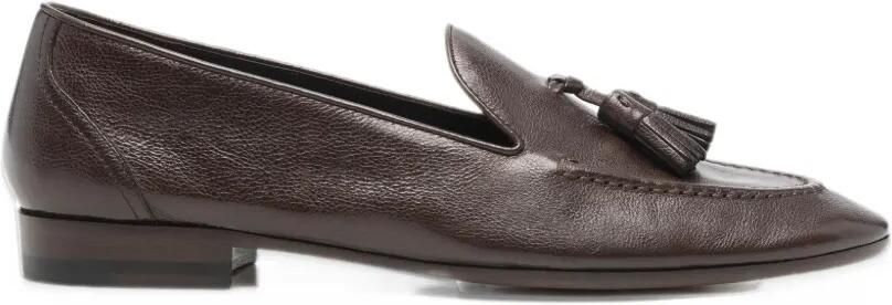 The Row Caden loafers met kwastje Bruin