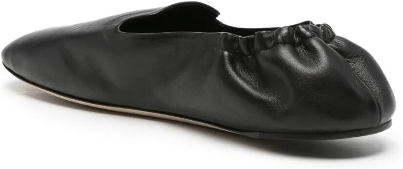 The Row Casa leren slippers met elastische inzetstukken Zwart - Foto 2