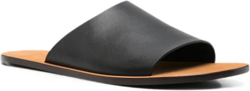 The Row Charlie platte leren sandalen Zwart - Foto 4