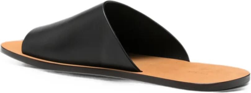 The Row Charlie platte leren sandalen Zwart - Foto 3