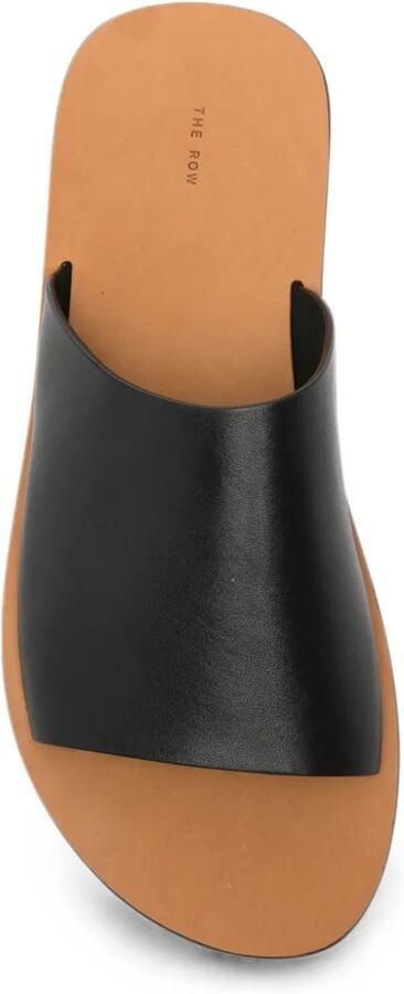 The Row Charlie platte leren sandalen Zwart - Foto 2