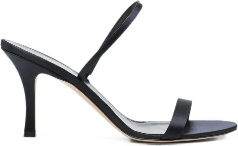 The Row Ella satijnen slingback sandalen Blauw