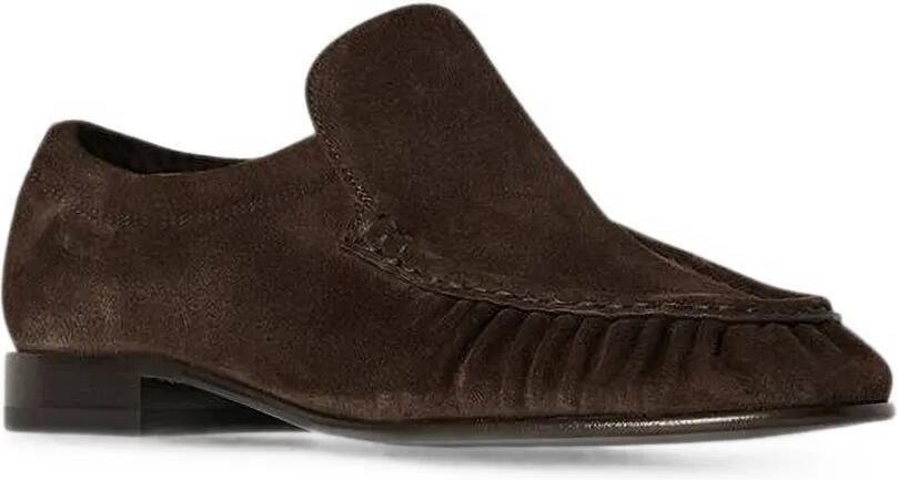 The Row Gesmockte suède loafers Bruin - Foto 2