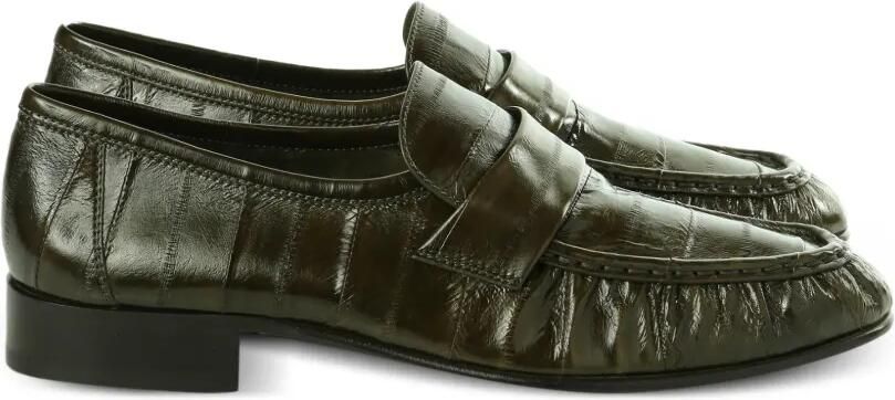 The Row Getextureerde loafers Groen