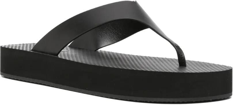 The Row Ginza slippers met plateauzool Zwart - Foto 4