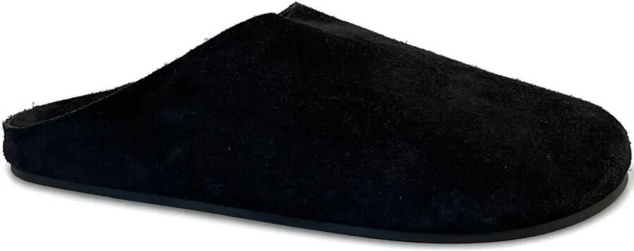 The Row Hudson leren slippers Zwart