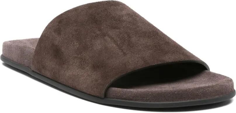 The Row Hugh suede slides Bruin - Foto 3