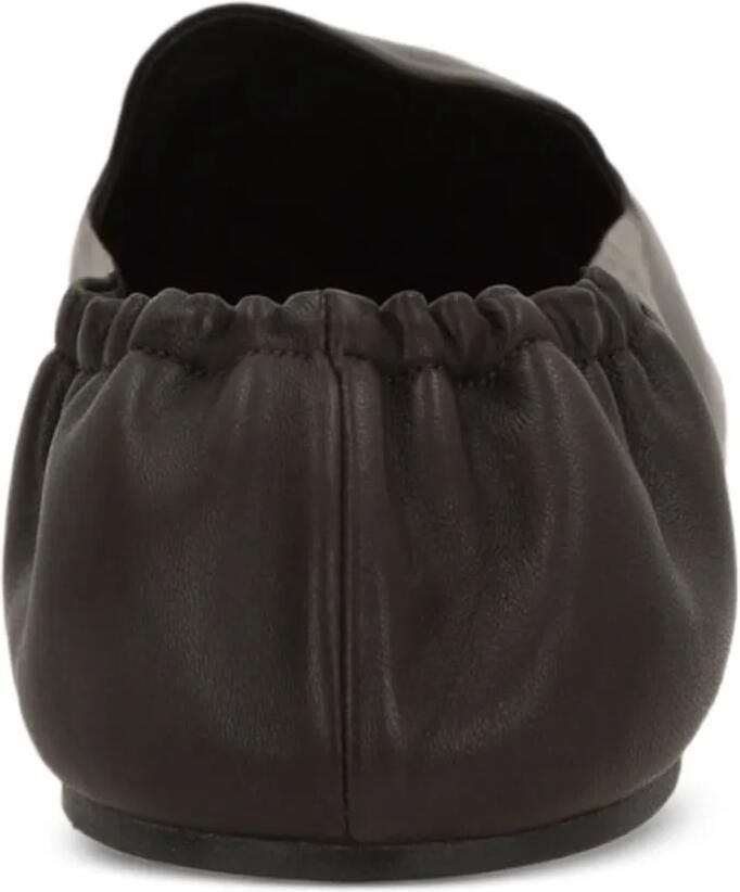 The Row Leren loafers met ruches Bruin - Foto 2